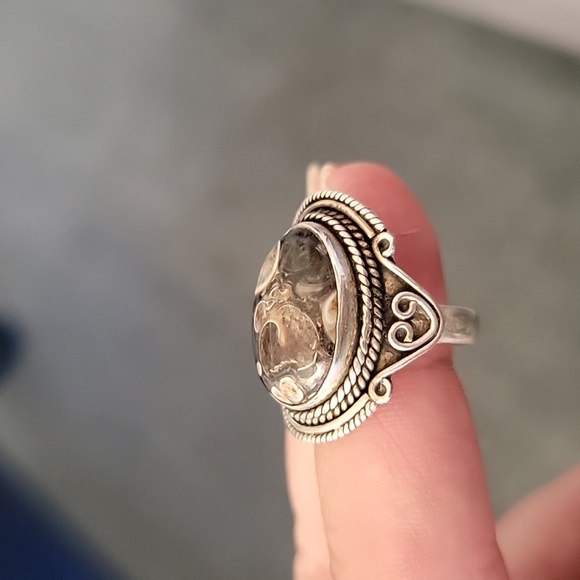 Turritella Agate Ring Sterling Silver - Picture 3 of 8
